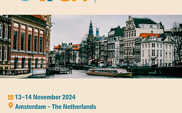 Promotional poster or brochure for VICH, featuring a logo at the top, images of a European cityscape and people in lab coats, and text highlighting international cooperation in veterinary medicine.