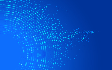 Abstract blue graphic of flowing data points representing the use of large-scale data and digital tools in medicines regulation