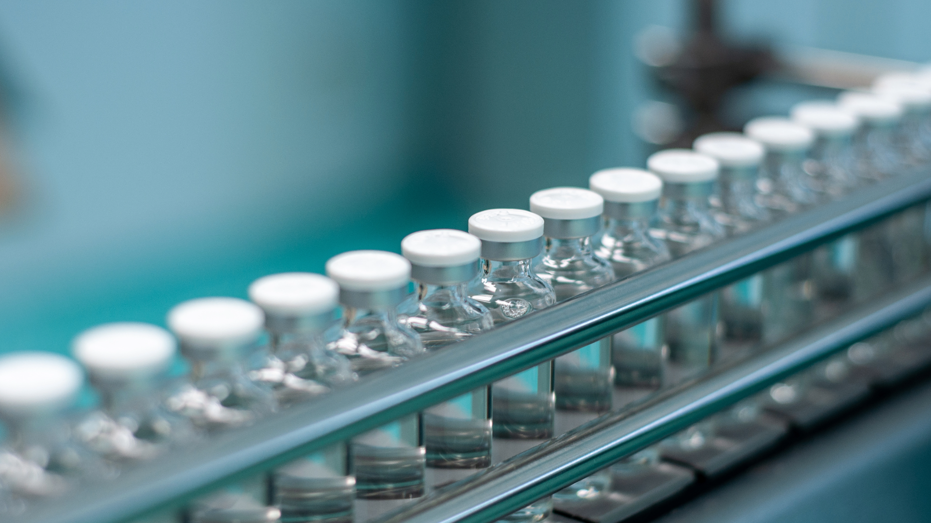 row of vials