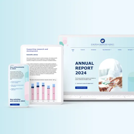 Images of content from the annual report