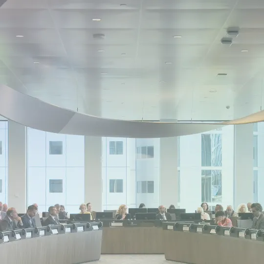 EMA's management board members in meeting