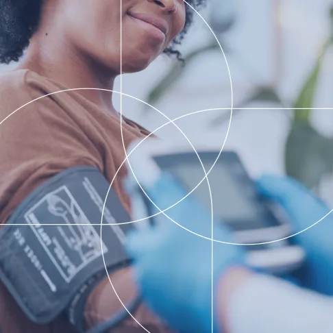 Image of patient whose blood pressure is being tested