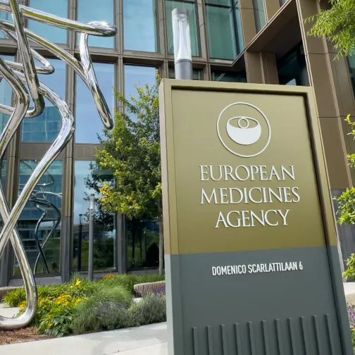 EMA sign and office building