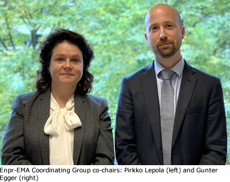 enprema_chair_elections_-_co-chairs.png Enpr-EMA Coordinating Group co-chairs: Pirkko Lepola (left) and Gunter Egger (right)