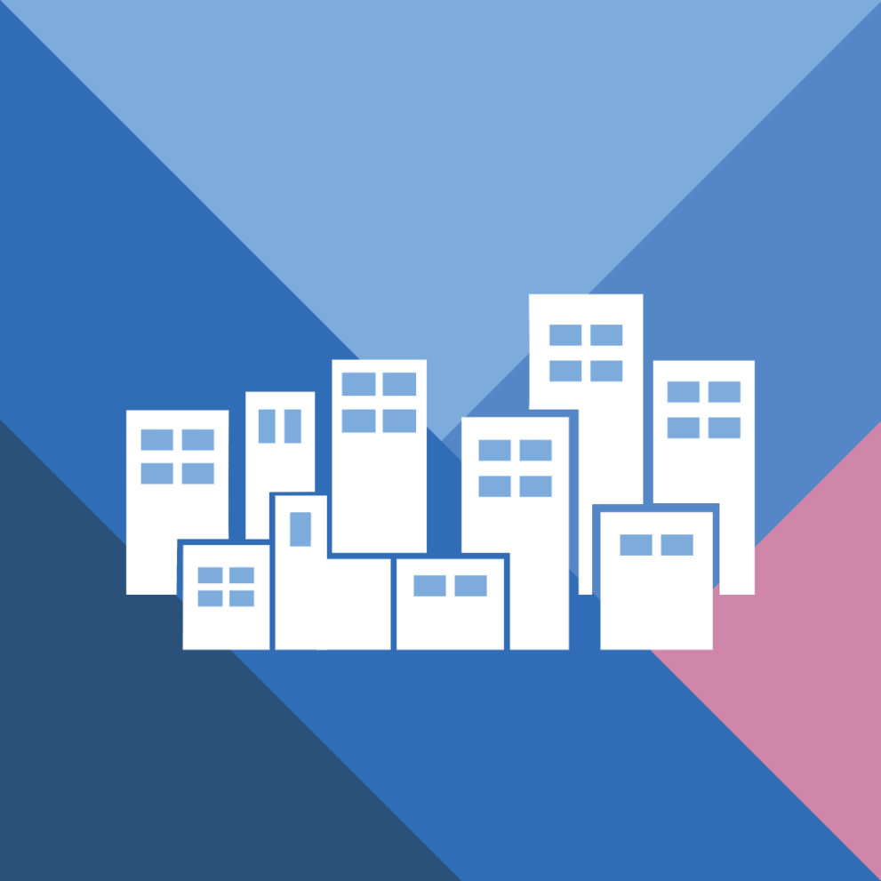 Different sized buildings