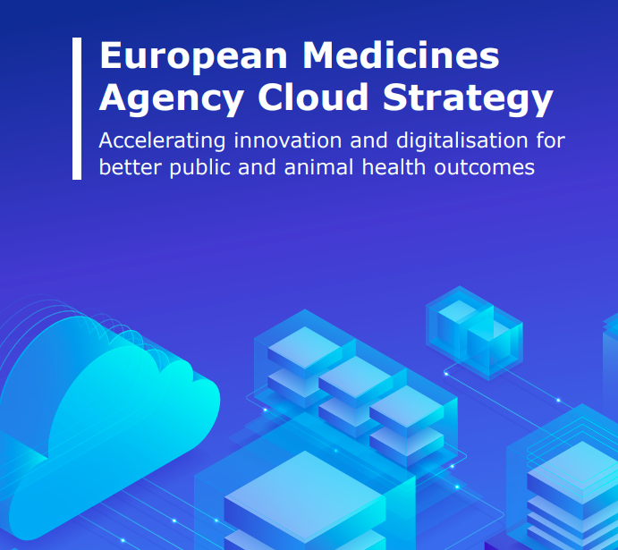 Image of cloud and the title European medicines agency cloud strategy
