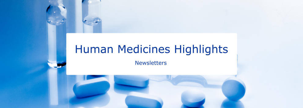 Picture of pills and fluids on a blue background